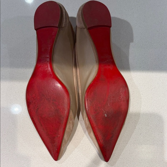 Christian Louboutin Galativi Tan Mesh Flats - Picture 6 of 6